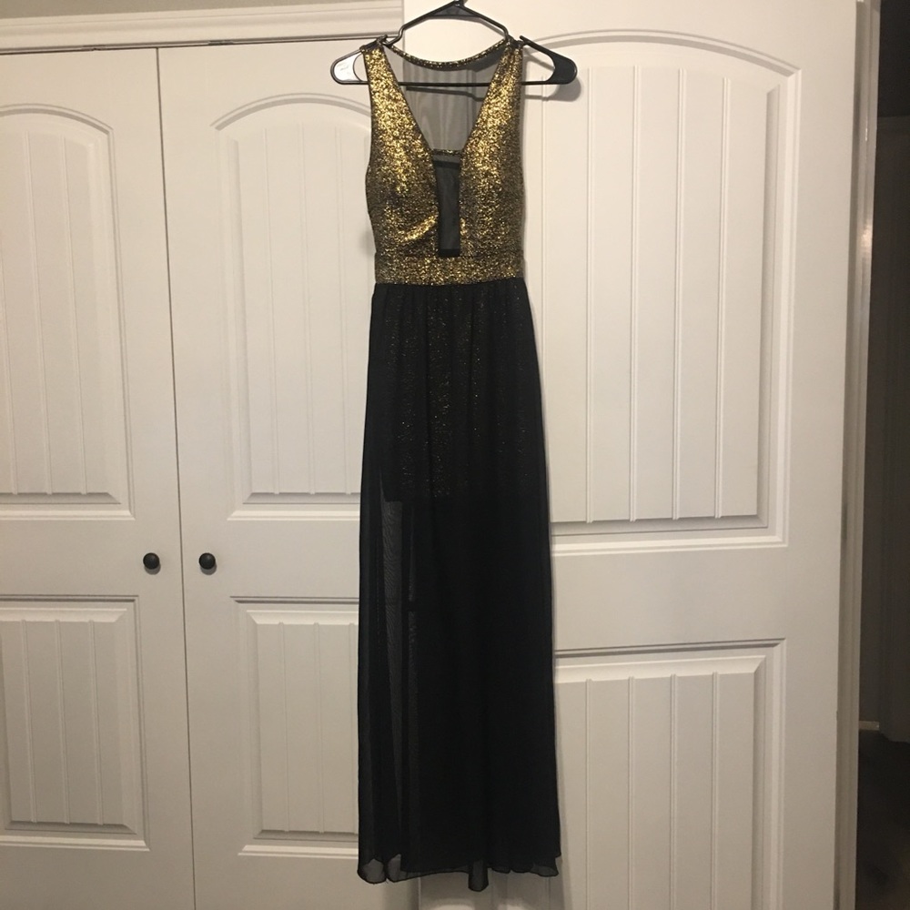 Black and Gold Dress